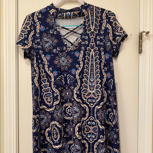 Dark blue dress - Picture 2 of 4